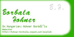 borbala hohner business card